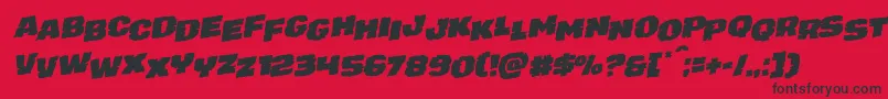 juggerrockstagrotal Font – Black Fonts on Red Background