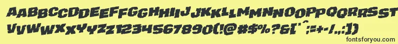 juggerrockstagrotal Font – Black Fonts on Yellow Background