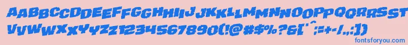 juggerrockstagrotal Font – Blue Fonts on Pink Background