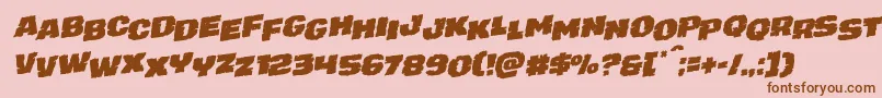 juggerrockstagrotal Font – Brown Fonts on Pink Background