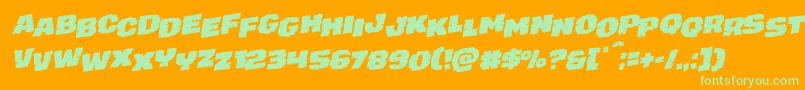 juggerrockstagrotal Font – Green Fonts on Orange Background