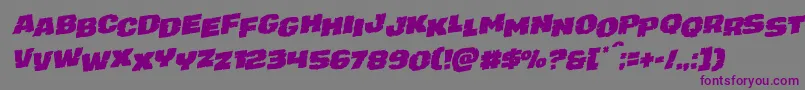 juggerrockstagrotal Font – Purple Fonts on Gray Background