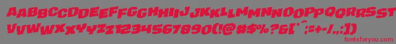 juggerrockstagrotal Font – Red Fonts on Gray Background