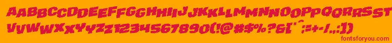 fuente juggerrockstagrotal – Fuentes Rojas Sobre Fondo Naranja
