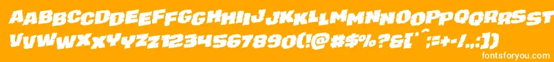 juggerrockstagrotal Font – White Fonts on Orange Background