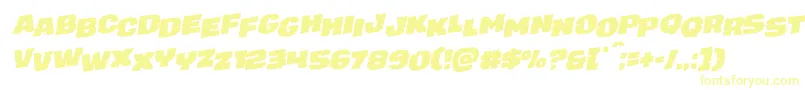 juggerrockstagrotal Font – Yellow Fonts on White Background