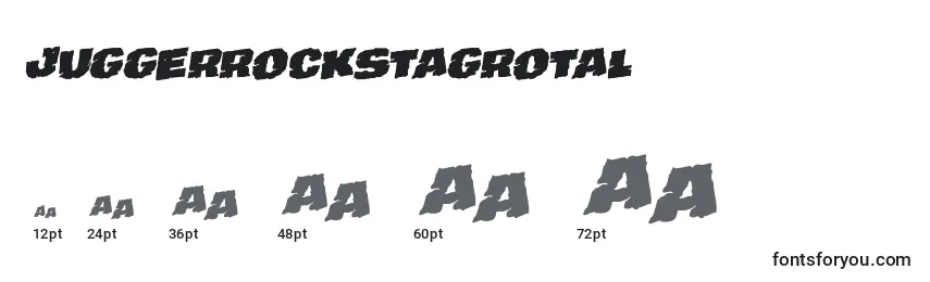 Размеры шрифта Juggerrockstagrotal