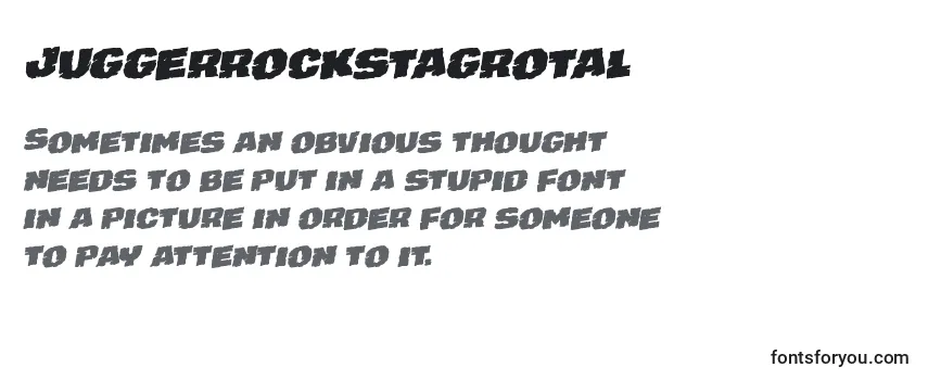 Review of the Juggerrockstagrotal Font