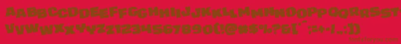 juggerrockstagrotat Font – Brown Fonts on Red Background