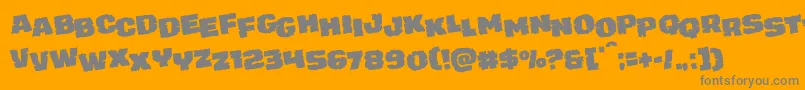 Шрифт juggerrockstagrotat – серые шрифты на оранжевом фоне