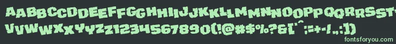 juggerrockstagrotat Font – Green Fonts on Black Background