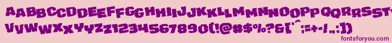 juggerrockstagrotat Font – Purple Fonts on Pink Background