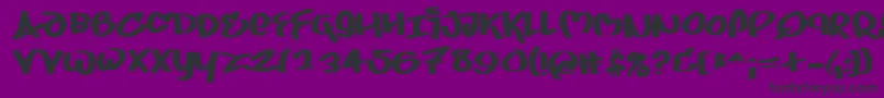 Шрифт JUICE    – чёрные шрифты на фиолетовом фоне