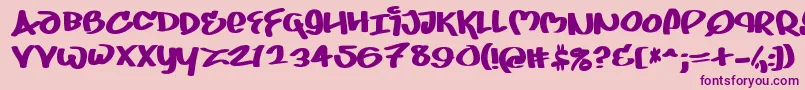 JUICE    Font – Purple Fonts on Pink Background