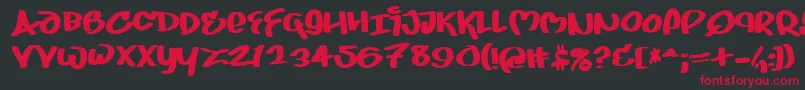 JUICE    Font – Red Fonts on Black Background