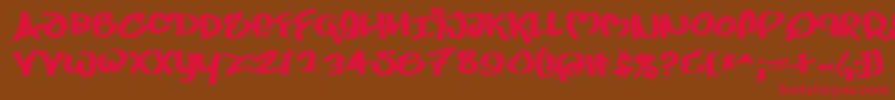 JUICE    Font – Red Fonts on Brown Background