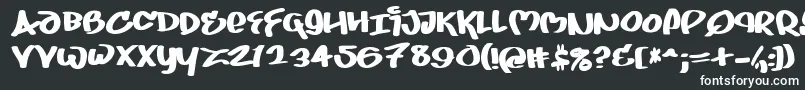 Шрифт JUICE    – белые шрифты на чёрном фоне