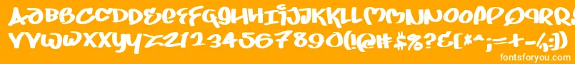 JUICE    Font – White Fonts on Orange Background