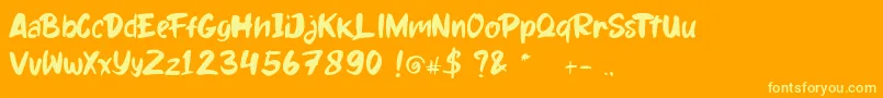 Juice Day Font – Yellow Fonts on Orange Background