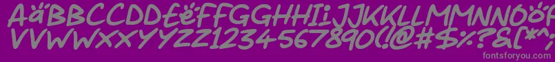 Fonte Juice it up Italic – fontes cinzas em um fundo violeta