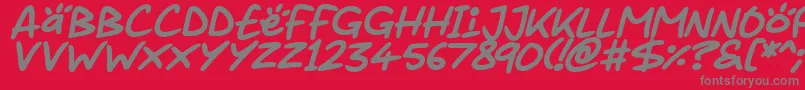 Juice it up Italic Font – Gray Fonts on Red Background