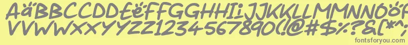 Juice it up Italic Font – Gray Fonts on Yellow Background