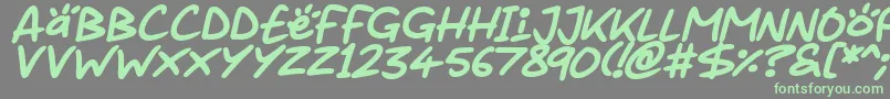 Juice it up Italic-fontti – vihreät fontit harmaalla taustalla
