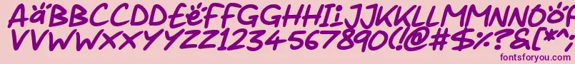 Juice it up Italic Font – Purple Fonts on Pink Background