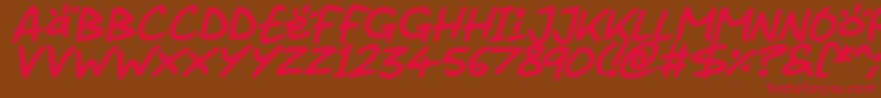 Juice it up Italic Font – Red Fonts on Brown Background