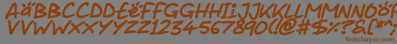 fuente Juice it up Italic – Fuentes Marrones Sobre Fondo Gris