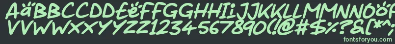 Juice it up Italic Font – Green Fonts on Black Background