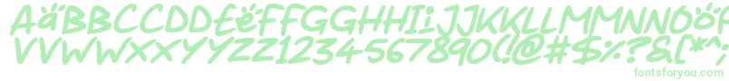 Juice it up Italic Font – Green Fonts on White Background