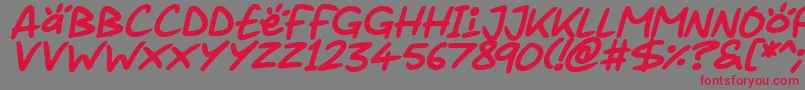 Juice it up Italic Font – Red Fonts on Gray Background