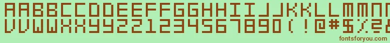 SwfitSl Font – Brown Fonts on Green Background