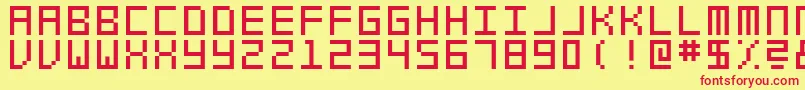 SwfitSl Font – Red Fonts on Yellow Background