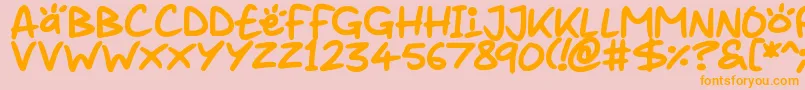 Juice it up Font – Orange Fonts on Pink Background