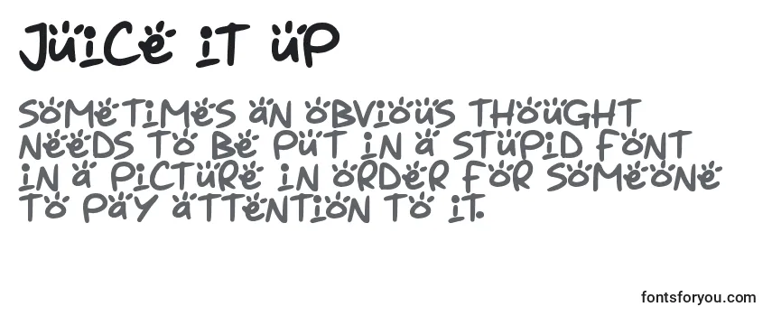 Review of the Juice it up Font