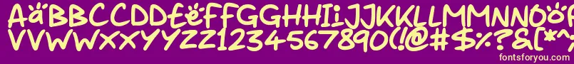 Juice it up Font – Yellow Fonts on Purple Background