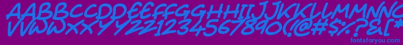 fuente Juice Monster Italic – Fuentes Azules Sobre Fondo Morado