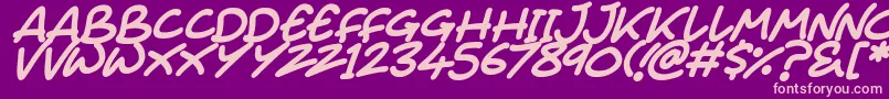 Juice Monster Italic Font – Pink Fonts on Purple Background