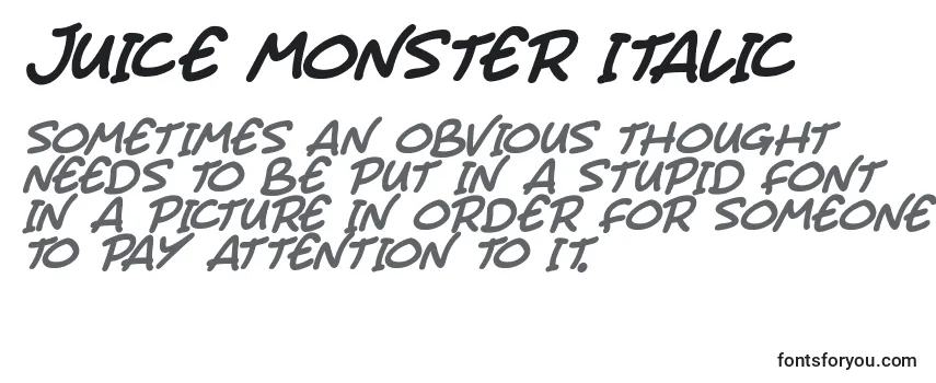 Juice Monster Italic-fontti