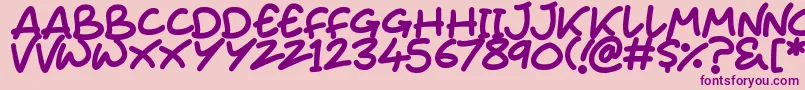 Juice Monster Font – Purple Fonts on Pink Background