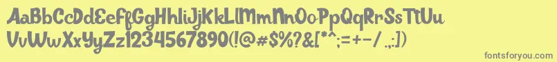 Juiceline-Schriftart – Graue Schriften auf gelbem Hintergrund