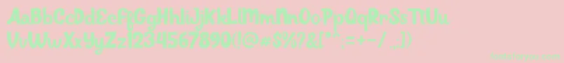 Juiceline Font – Green Fonts on Pink Background