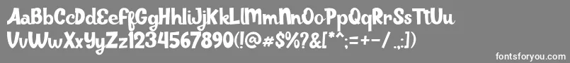 Juiceline Font – White Fonts on Gray Background