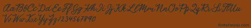 Julia Lauren Font – Black Fonts on Brown Background