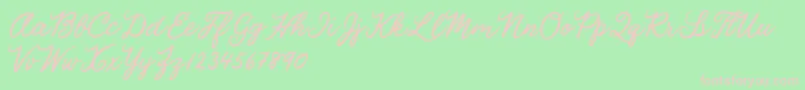Julia Lauren Font – Pink Fonts on Green Background