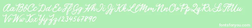 Julia Lauren Font – White Fonts on Green Background