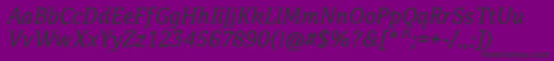 CordaleCorpItalic Font – Black Fonts on Purple Background