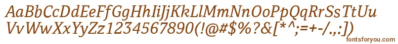 CordaleCorpItalic Font – Brown Fonts on White Background